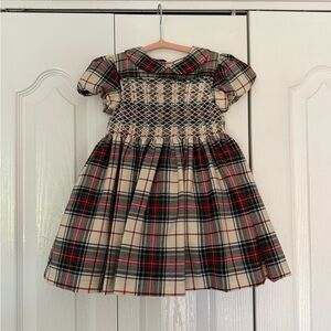 Ralph lauren smocked tartan dress